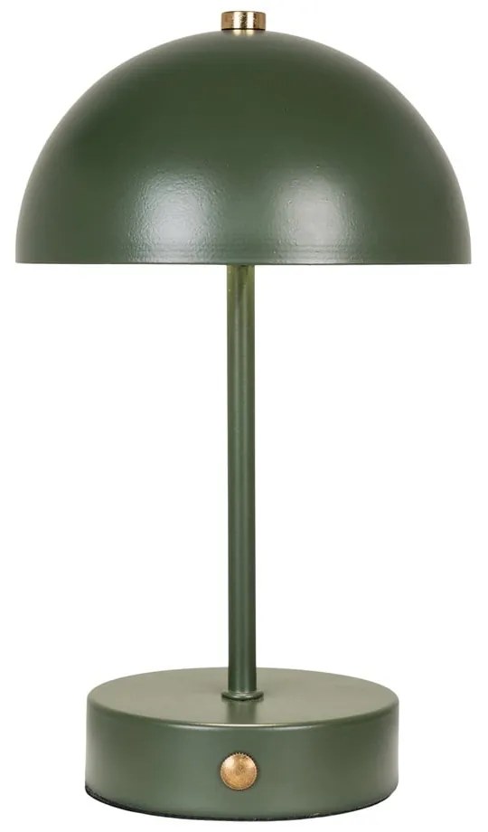 Sötétzöld LED asztali lámpa fém búrával (magasság 25 cm) Holt – House Nordic