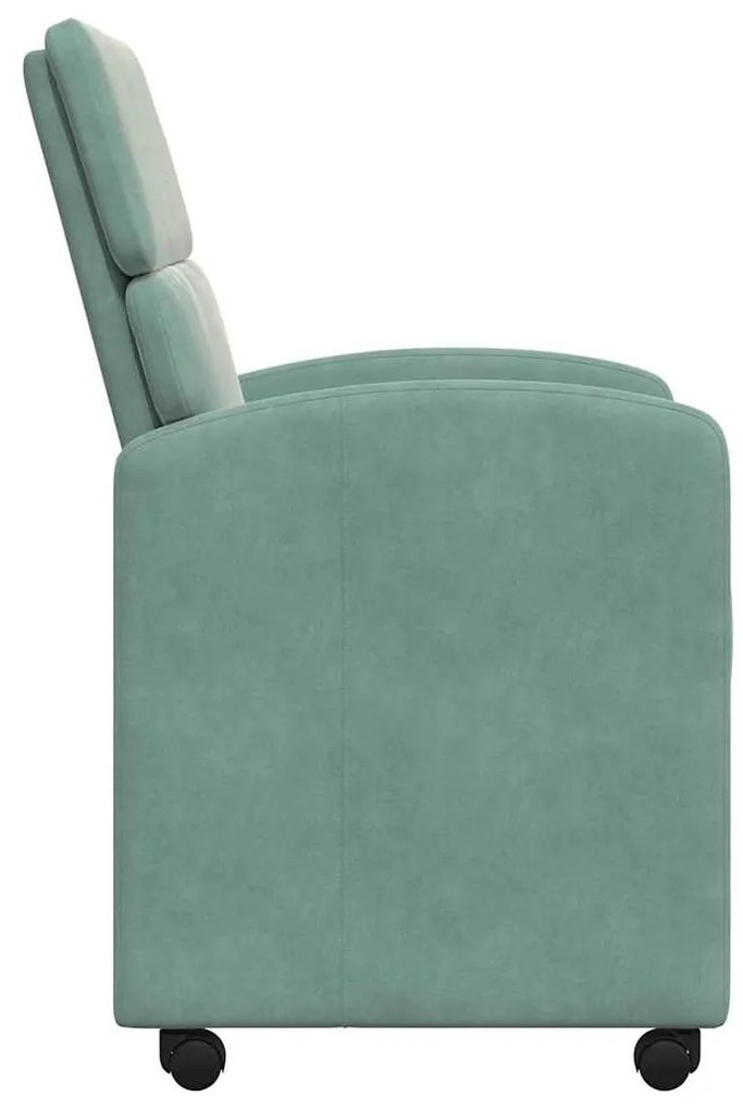 Kerekes Étkező Székek 2 pcs tengerzöld 58 x 65 x 98 cm Bársony