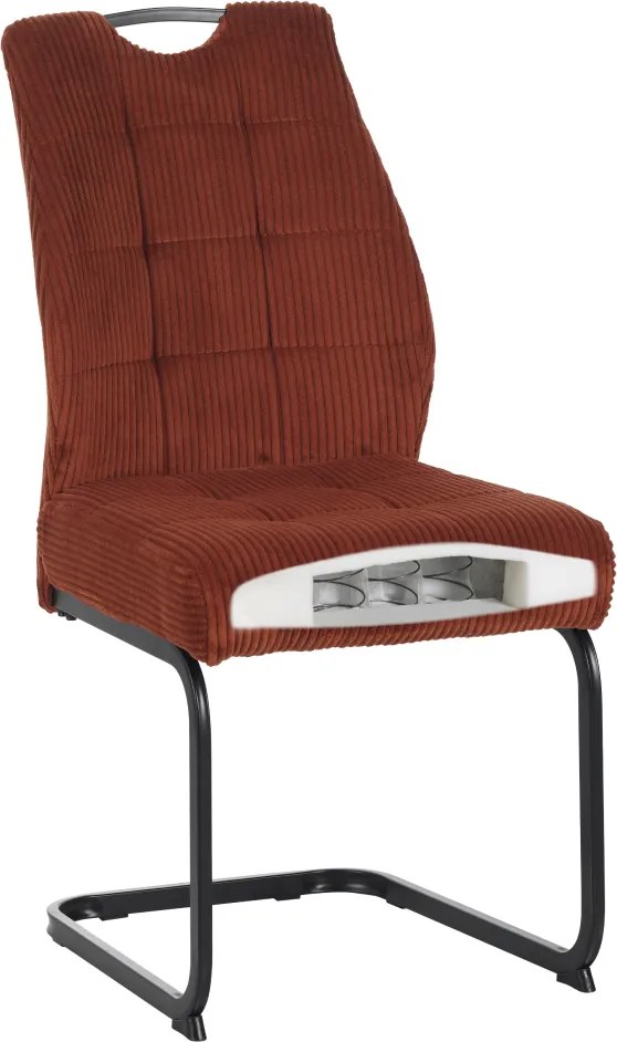 Étkezőszék, terrakotta/fekete, KELMA