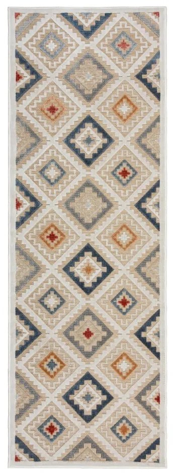 Krémszínű kültéri futószőnyeg 80x230 cm Zion Natural – Flair Rugs