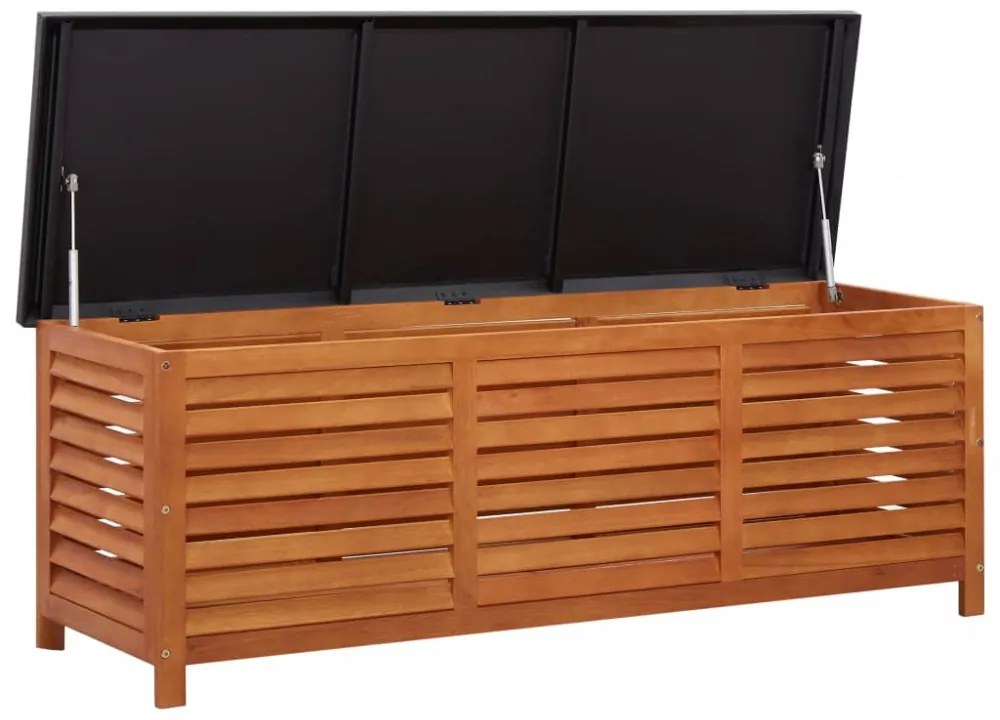 tömör eukaliptuszfa kerti tárolóláda 150 x 50 x 55 cm