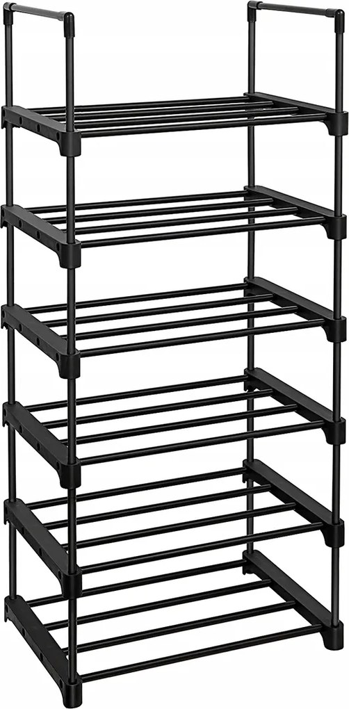 Cipőtartó állvány 6 szintes vas tároló rendszerező 45x30x106