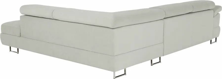 Ülőgarnitúra, világosszürke, szövet, jobbos, BUTON P