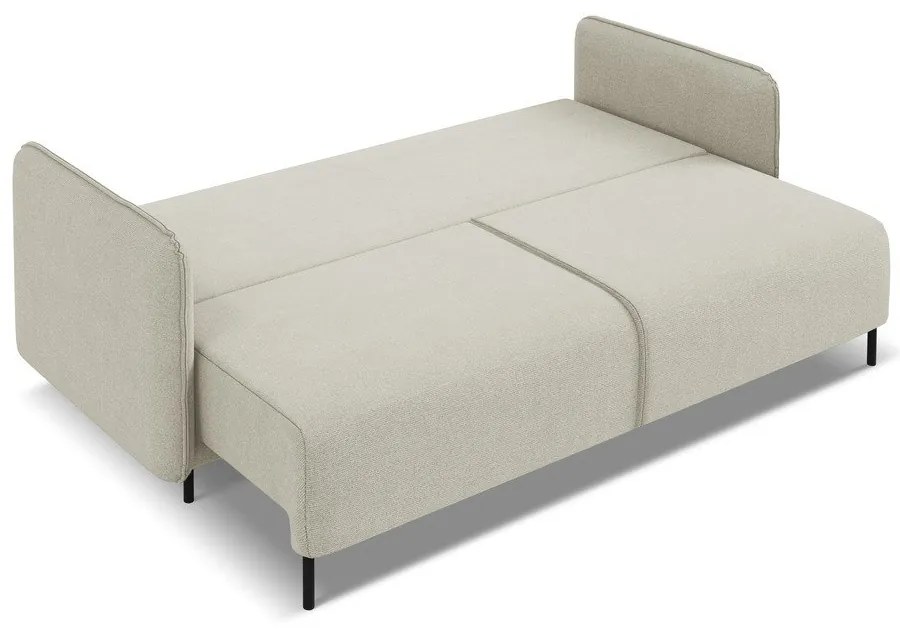 Bézs kinyitható-tárolóhelyes kanapé 226 cm Luana – Makamii