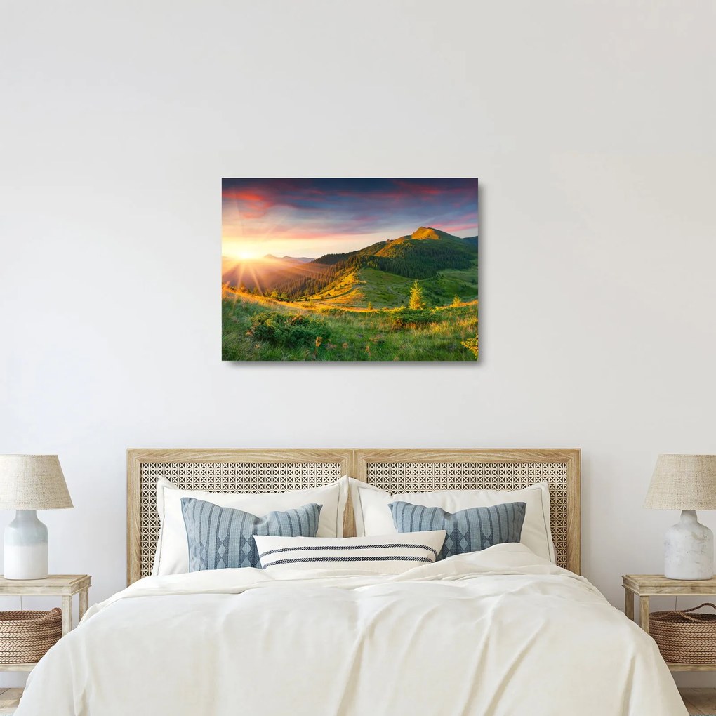 Üveg kép - Nyári táj (70x50 cm)