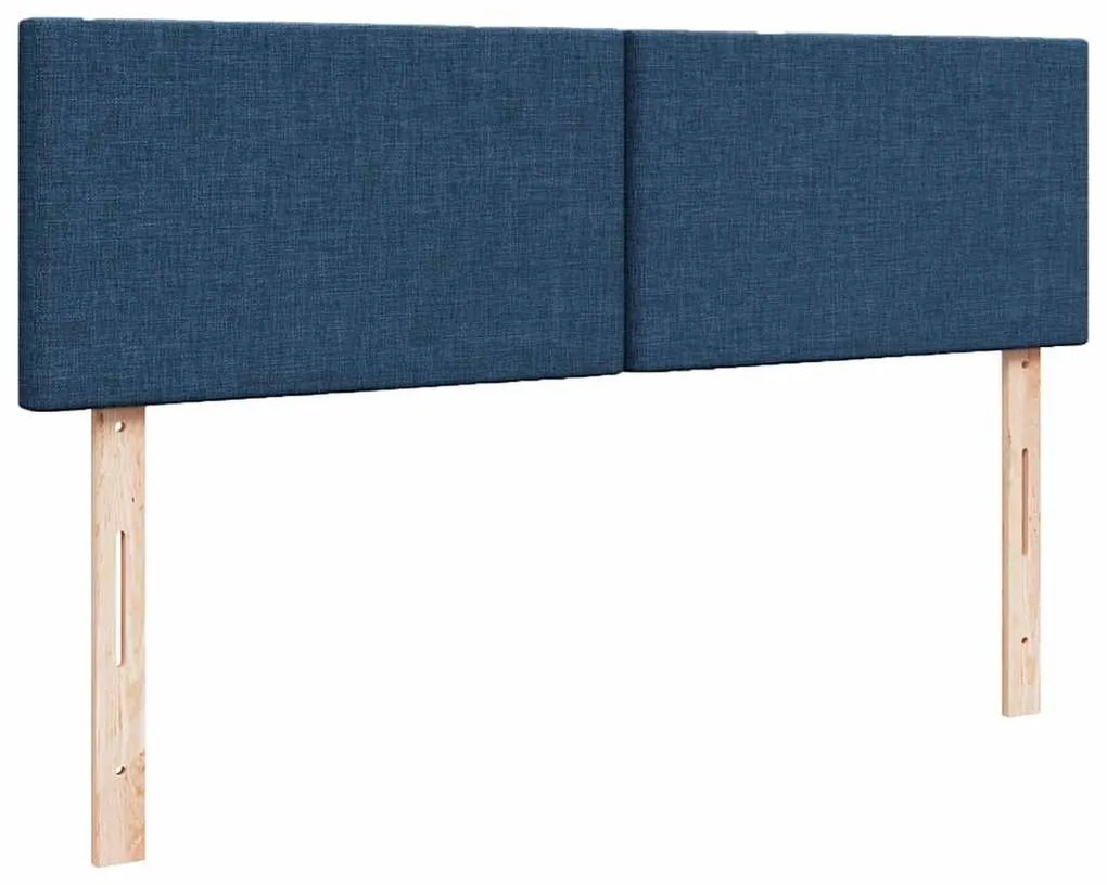 Ottomán ágy matraccal kék 140x190 cm szövet