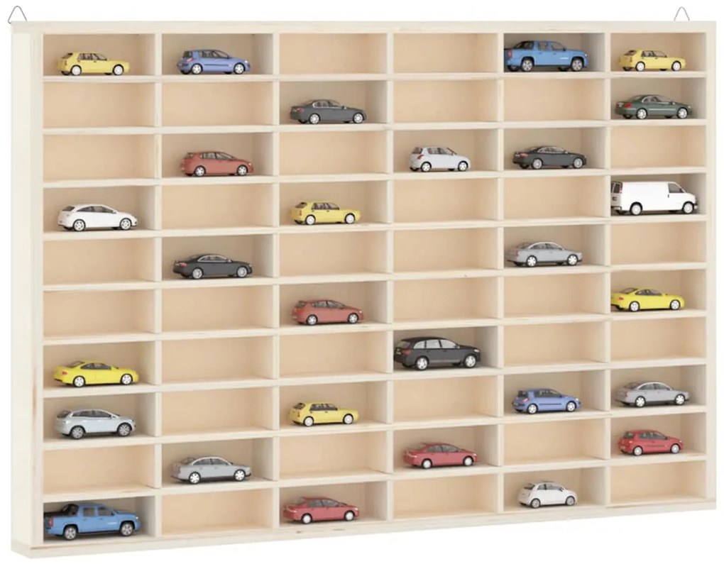 fa gyűjtői vitrin 60 rekesszel 60x4,5x40,5 cm