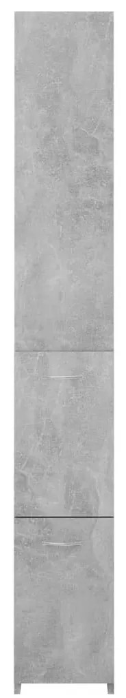 Betonszürke szerelt fa fürdőszobaszekrény 25x26,5x170 cm
