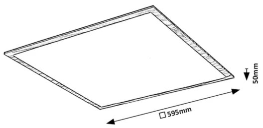 Rabalux 6908 - LED Felületre szerelhető panel ALMOND LED/40W/230V 4000K