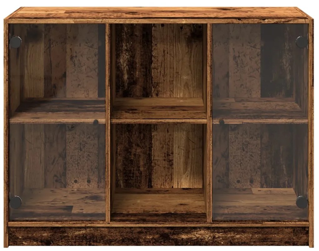 antik fa színű szerelt fa tálalószekrény 102 x 37 x 75,5 cm