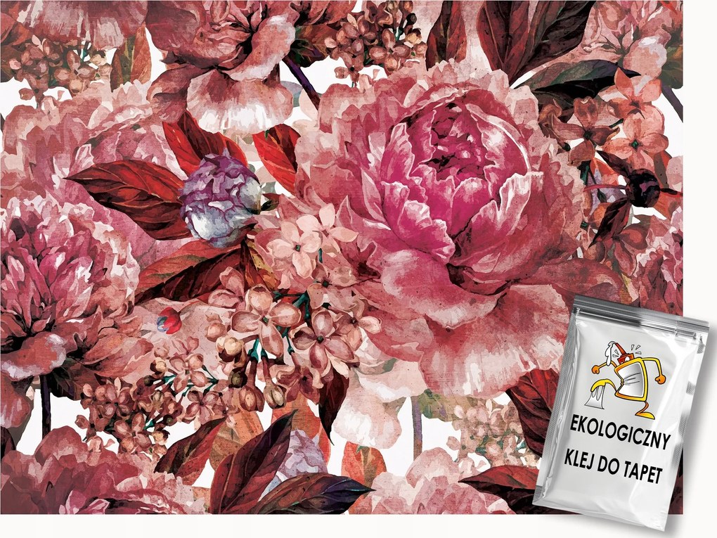 Fotótapéta Flizelina Természet Virágok Korall Rózsaszín Bazsarózsa 250x175 ragasztó