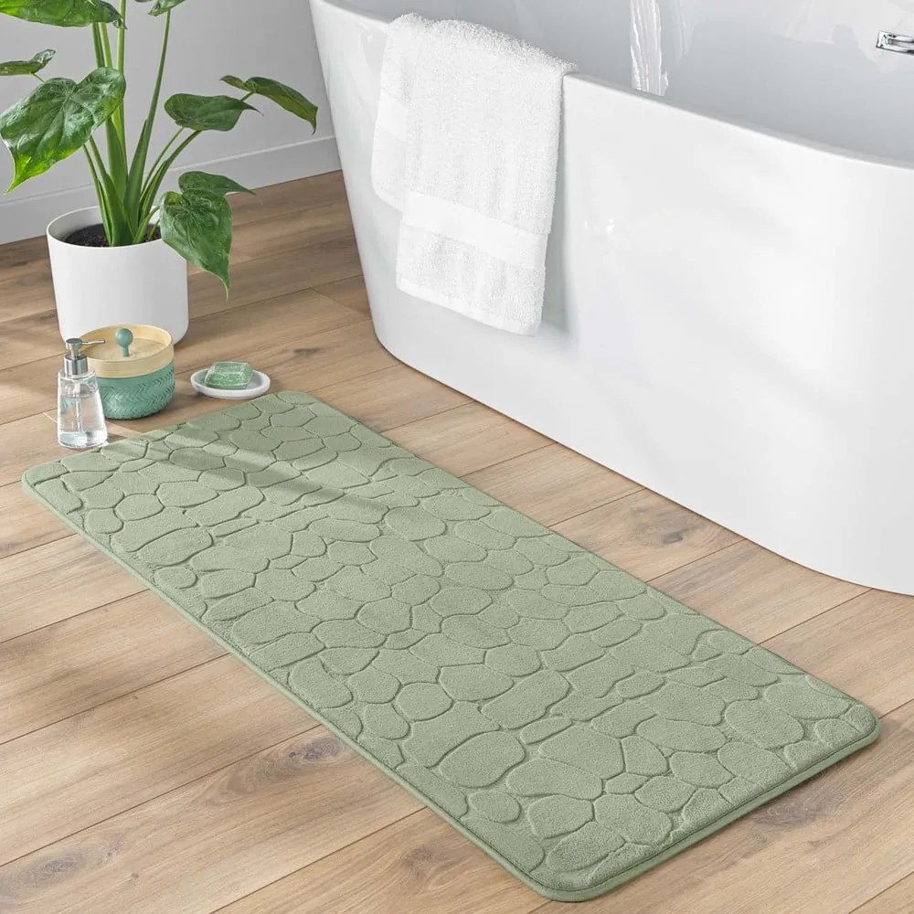 Zöld fürdőszobai kilépő 50x120 cm Ricochet – douceur d'intérieur