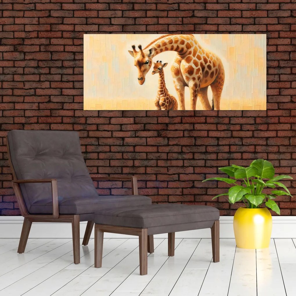 Kép - Zsiráfok (120x50 cm)