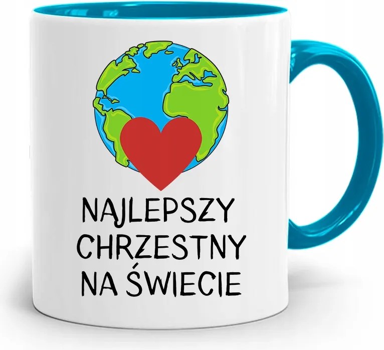 Keresztelői Bögre Kék Ajándék fényképes nyomtatással