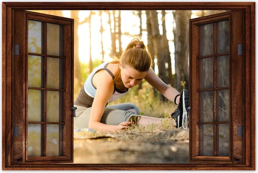 Poszterek 60x40 Stretching a természetben