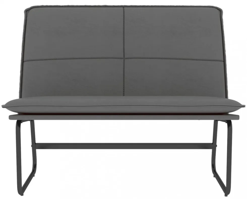 vidaXL szürke műbőr pad 100 x 75 x 76 cm