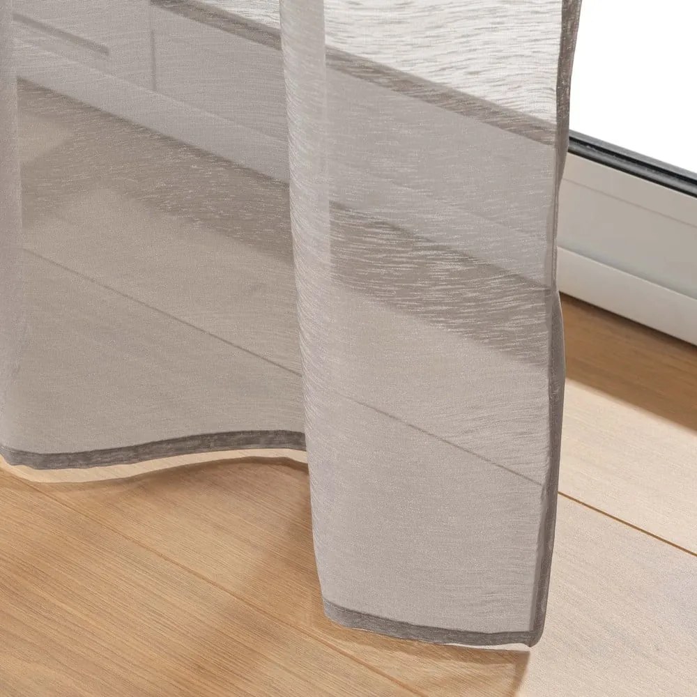 Barna átlátszó függöny 140x240 cm Lissea – douceur d'intérieur