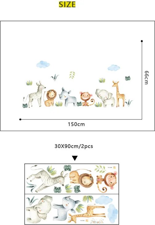 Falmatrica "Egzotikus állatok 2" 66x150 cm