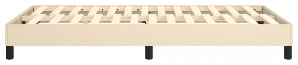 krémszínű szövet rugós ágykeret 120x200 cm