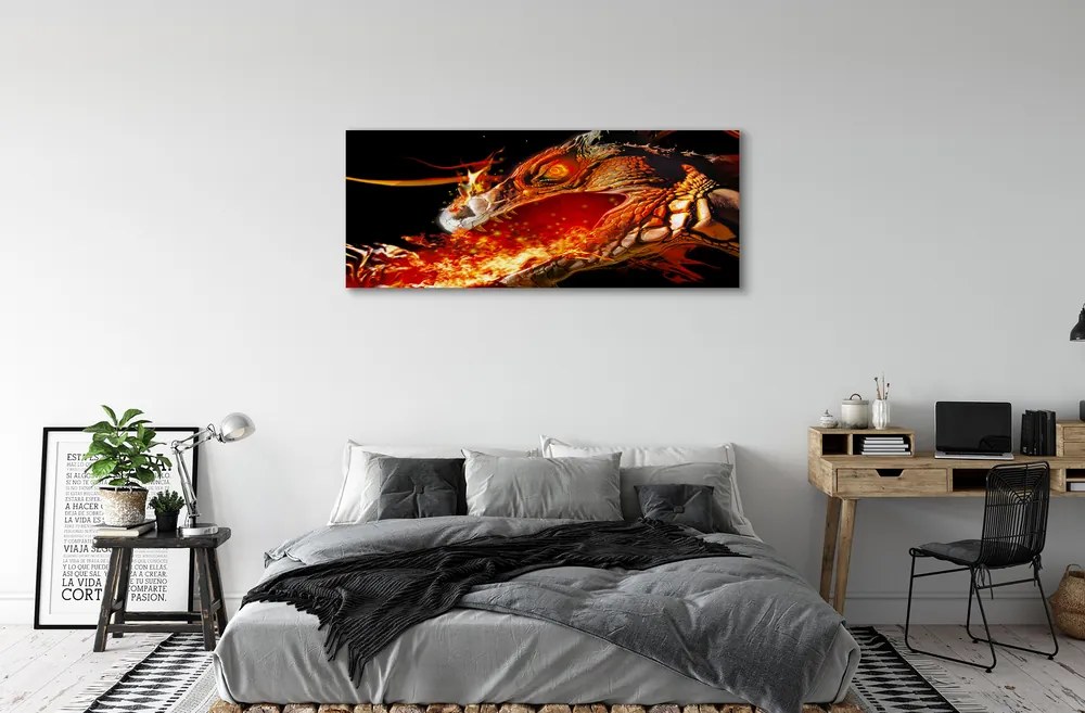 Canvas képek Tűzokádó sárkány 140x70 cm