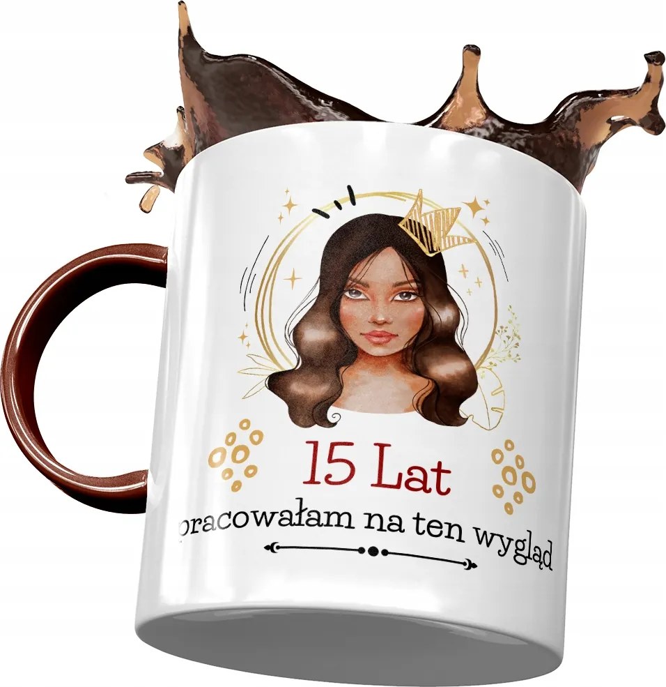 Bordó Bögre Születésnapra 15 15. 15. Ajándék Nyomtatott Fotóval