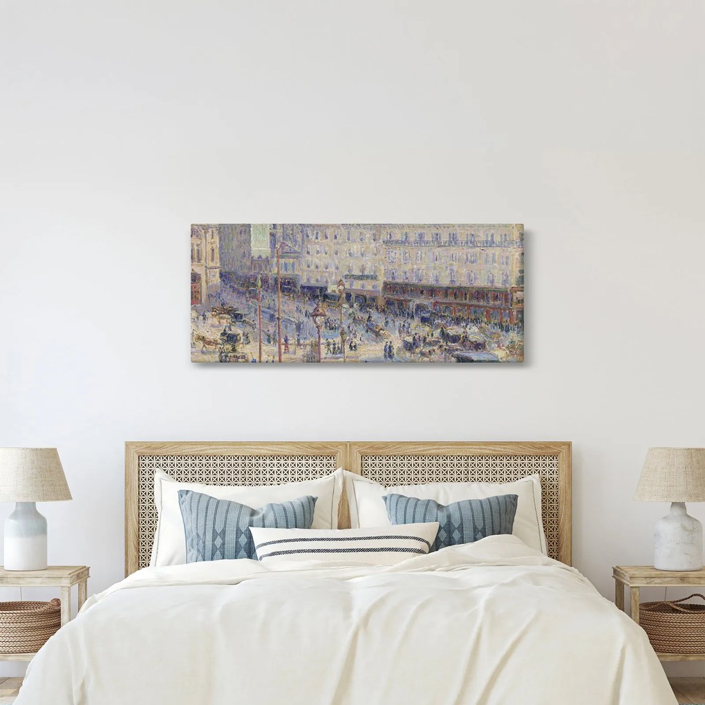 Kép - Camille Pissarro, The Place du Havre, reprodukciók (120x50 cm)