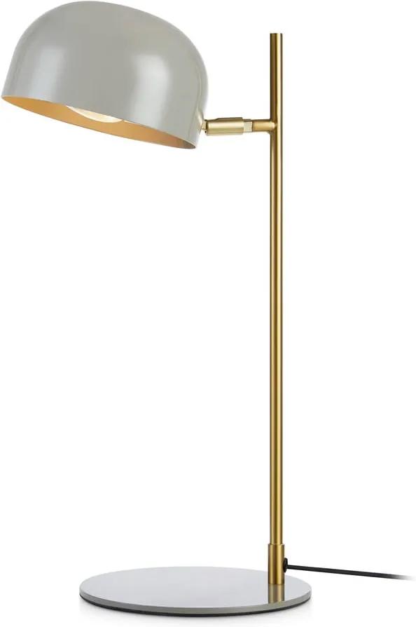 Pose szürke asztali lámpa rézszínű talpazaton - Markslöjd