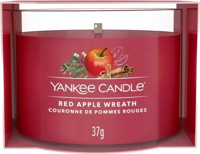 Yc Signature Piros Almakoszorú Mini Gyertya