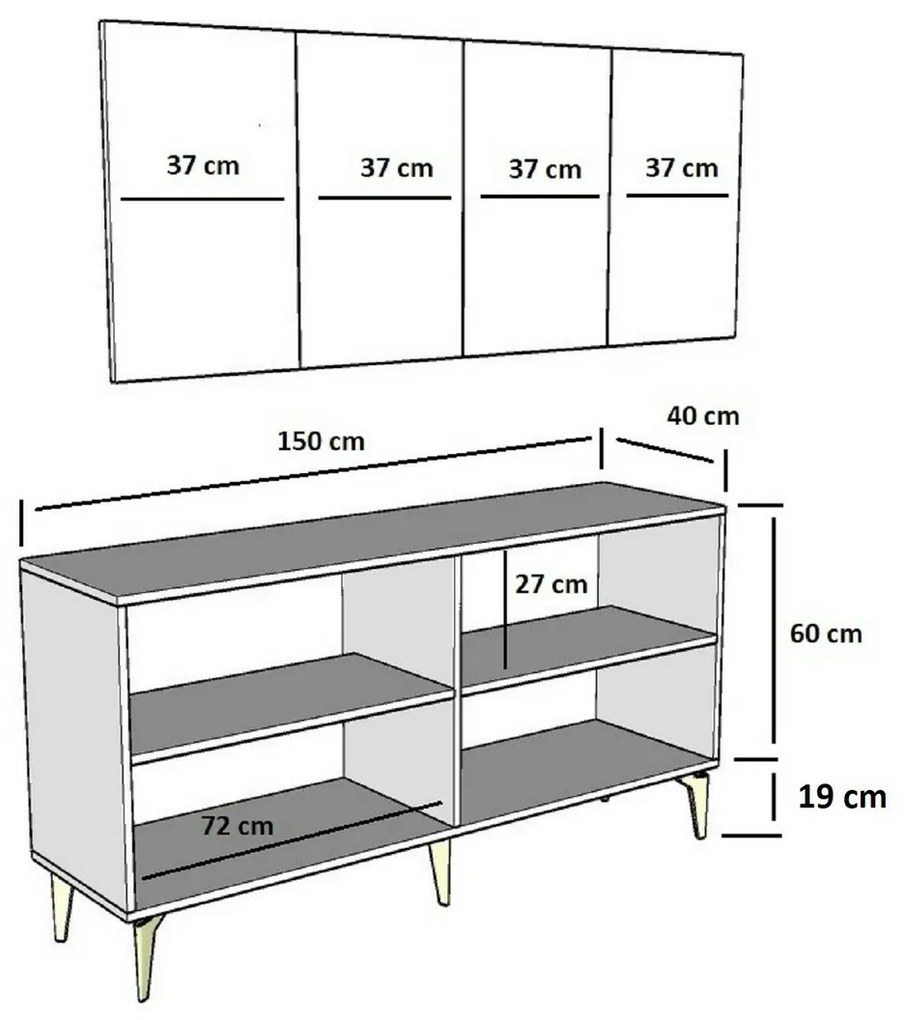 Karya White and Silver szekrény