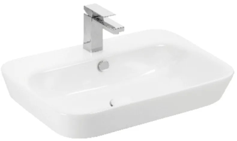 Sanovit - 3065 collections - PULTRA ültethető - Top Counter - porcelán mosdó - - 65 x 45 cm