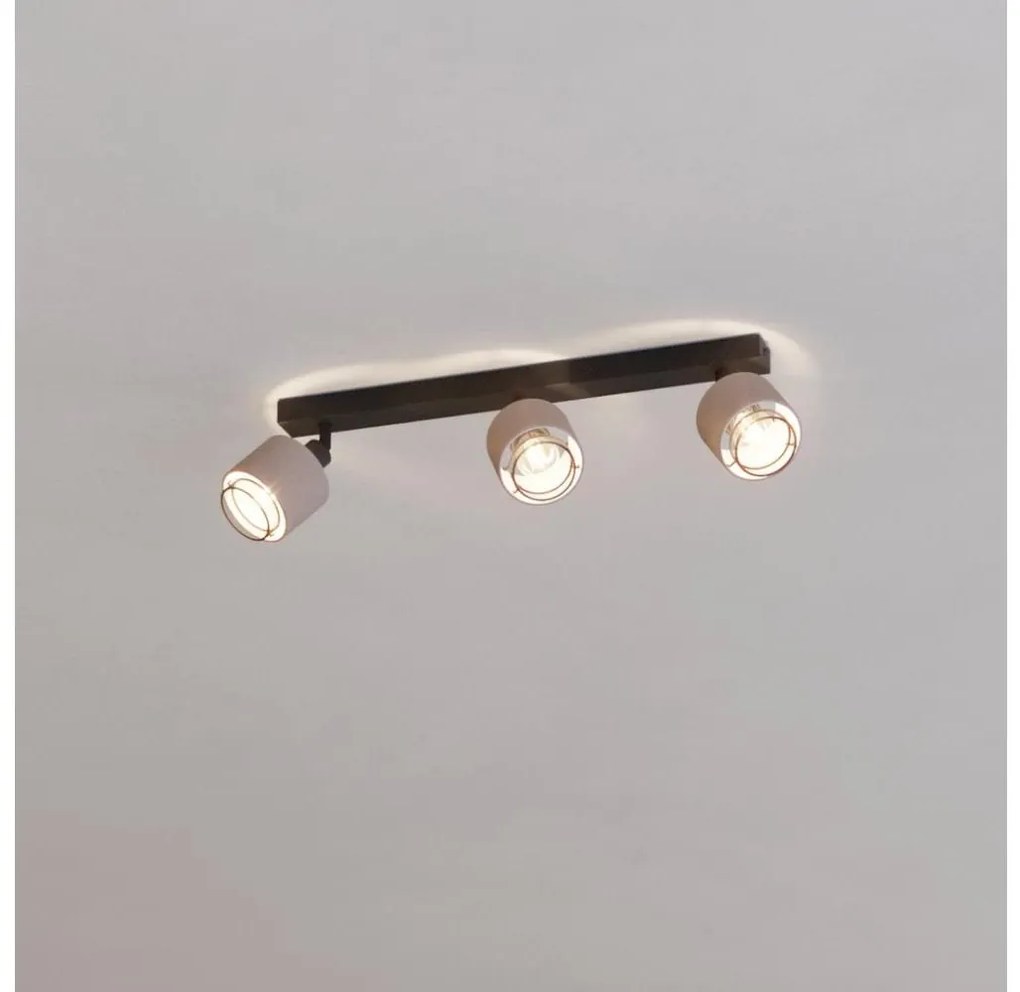 Eglo 43658 - Fali lámpa ROSLEY 3xE14/40W/230V fekete/bézs