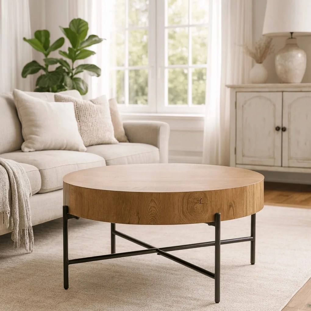 BELIEF dohányzóasztal tölgy színben