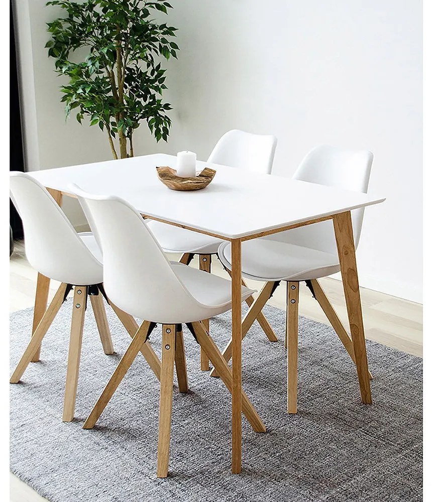 Vojens étkezőasztal 120x70 cm fehér-natúr