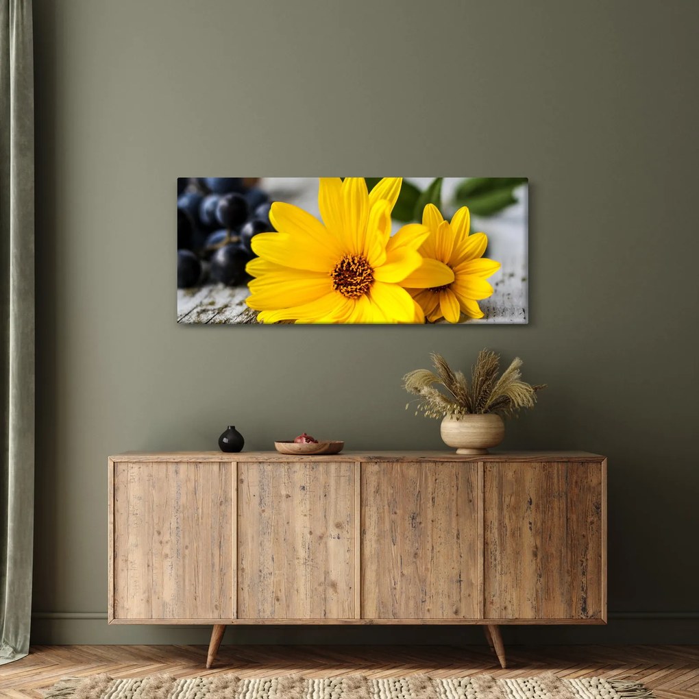 Sárga virágok képe (120x50 cm)