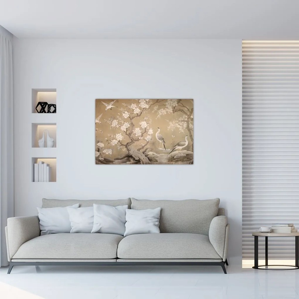 Kép - Rajzfilm japán táj (90x60 cm)