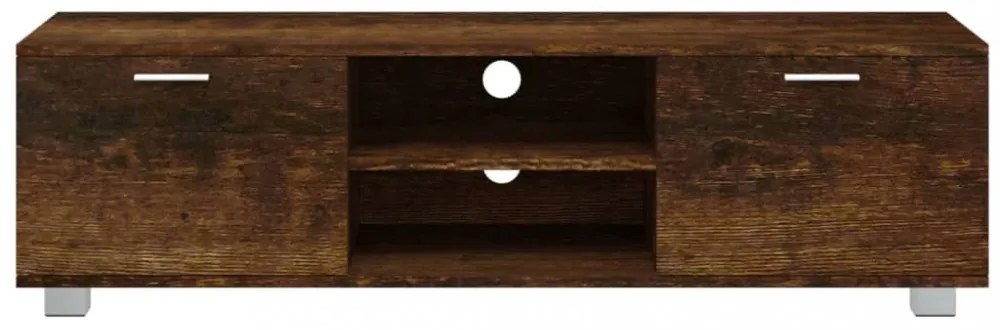 füstös tölgy színű szerelt fa TV-szekrény 140 x 40,5 x 35 cm