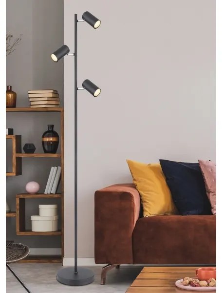 Globo 57910SB - Állólámpa ROBBY 3xGU10/5W/230V fekete