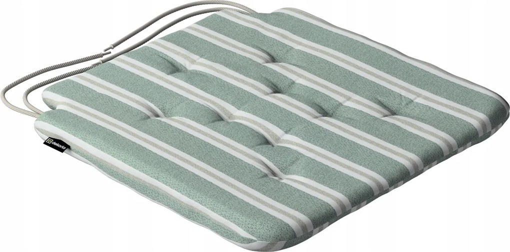 Olek székpárna 42x41 zöld-bézs csíkos