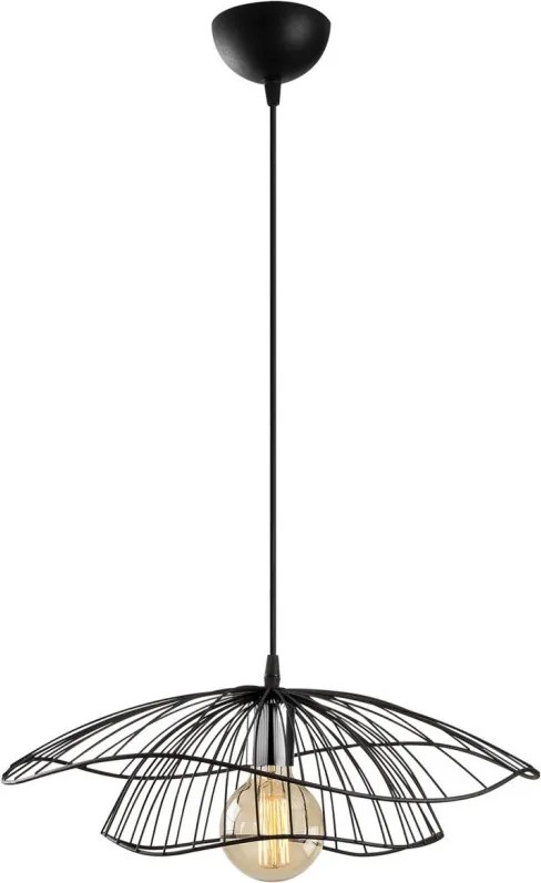 Tel 6500 fekete fém függőlámpa, Ø50 cm