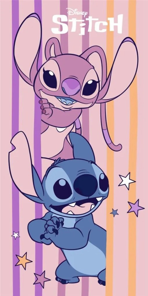 Disney Lilo és Stitch, A csillagkutya Sweet Surprise fürdőlepedő, strand törölköző 70x140cm (Fast Dry)