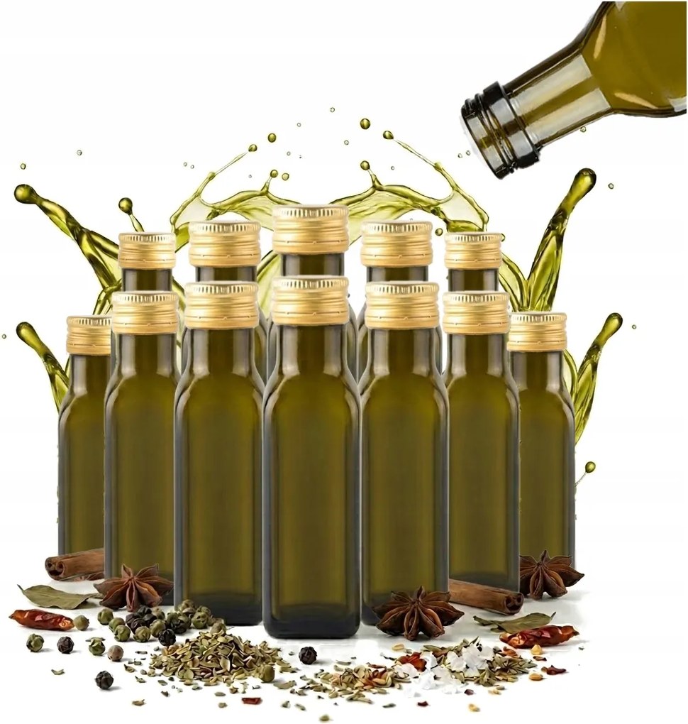 50x Palackok Marasca 100ML Olívaolaj Ecet Szószok Kombucha Esküvő