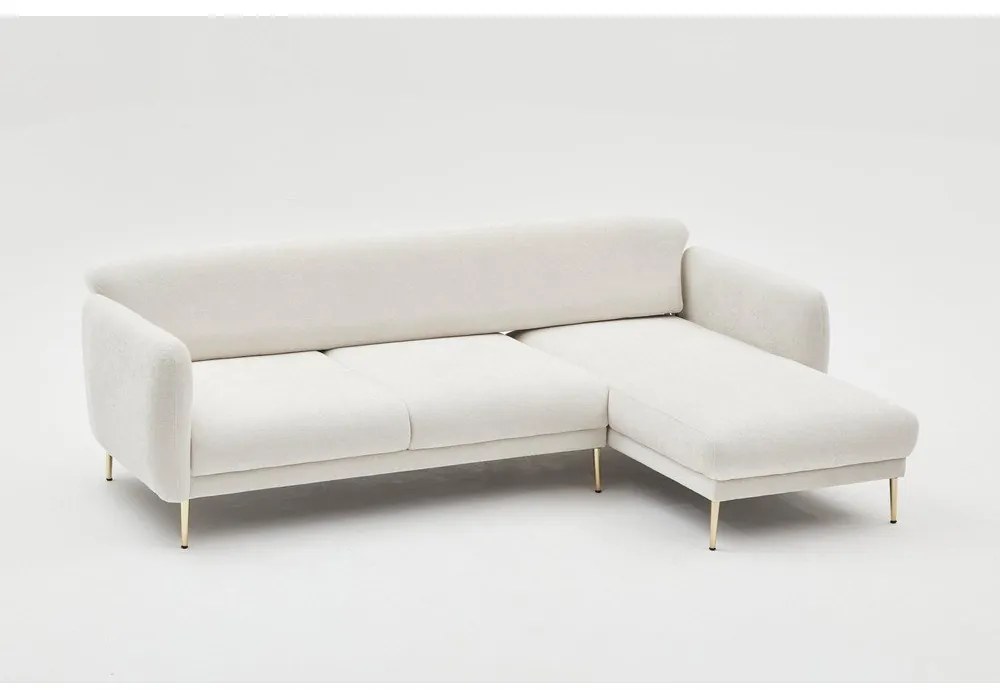 Fehér sarokkanapé (jobb oldali-heverő résszel) Simena – Balcab Home