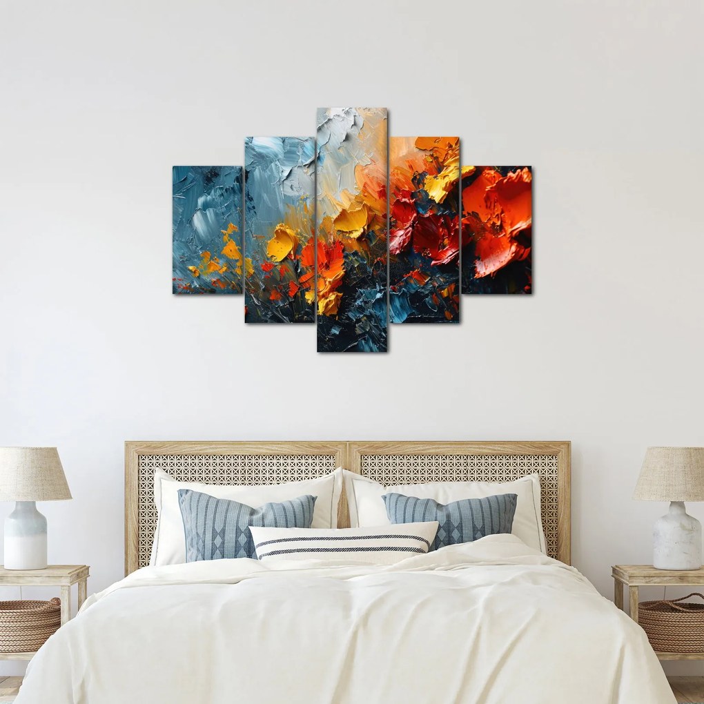 Kép - Virágok absztrakt festménye III. (150x105 cm)