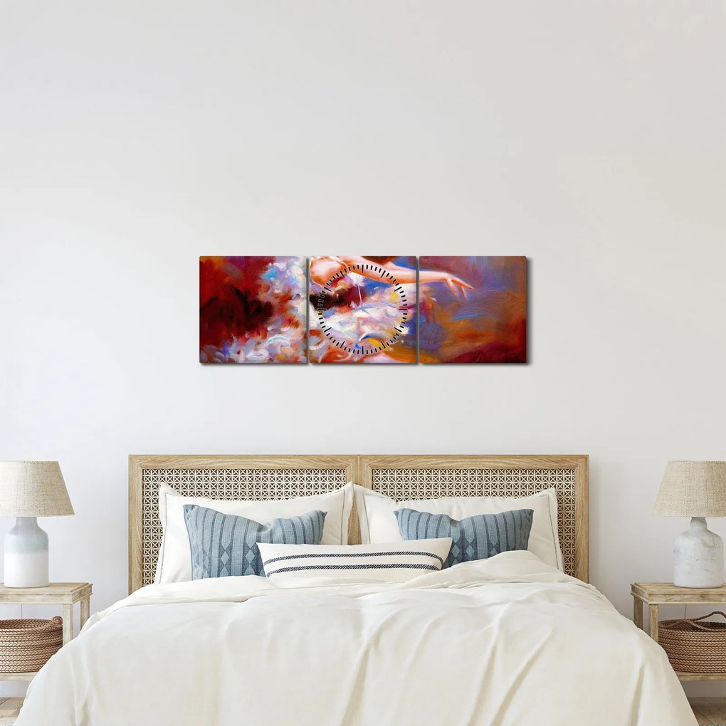 Kép - Balerina, festmény (órával) (90x30 cm)