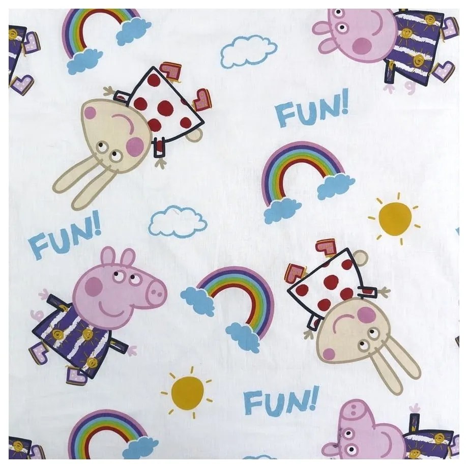Egyszemélyes pamut gyerek ágyneműhuzat világító hatással 140x200 cm Peppa Pig – Jerry Fabrics
