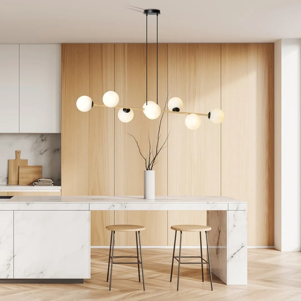 Emibig modern függeszték gravity fehér fekete arany emi1241/8
