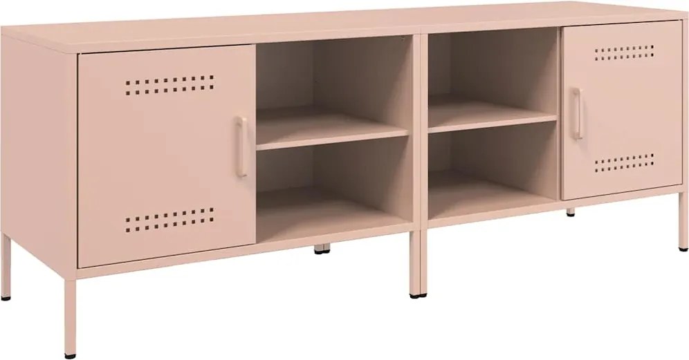 vidaXL 2 db rózsaszín acél TV-szekrény 68 x 39 x 50,5 cm