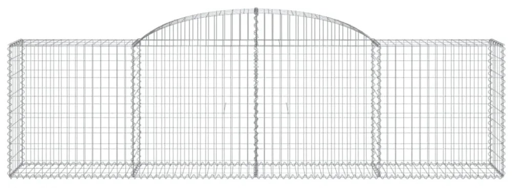 25 db íves horganyzott vas gabion kosár 300x50x80/100 cm
