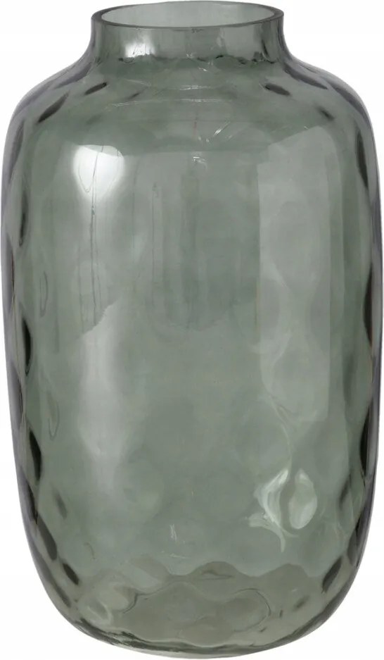 Üveg Váza Átlátszó Zöld Nagy Magas Elegáns Donan 20X33 CM