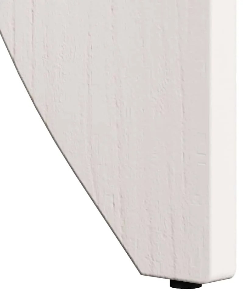 Dohányzóasztal 2 pcs Fehér 41.5 x 41.5 x 44 cm Tömör fenyőfa